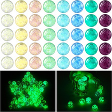 48 Pieces Marbles Glow in the Dark for Kids Mixed Colors Luminous Glass Marbles
