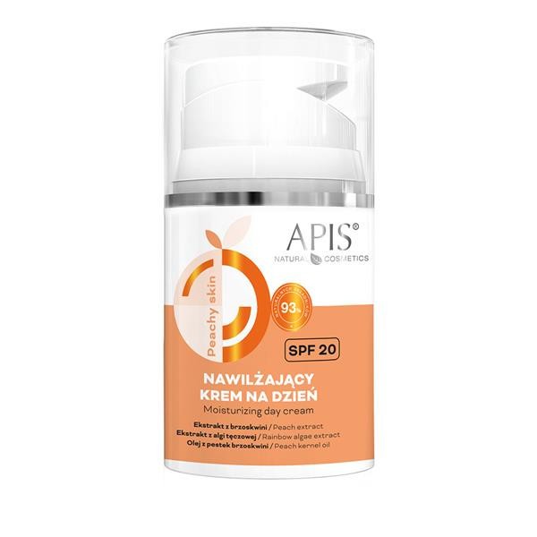 Apis Peachy Skin Moisturising SPF 20 Face Day Cream Peach Extract Dry Skin 50ml - Image 3