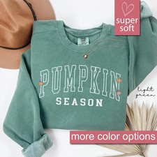 Pumpkin Season Sweatshirt Fall Autumn Spooky Apparel Crewneck Top
