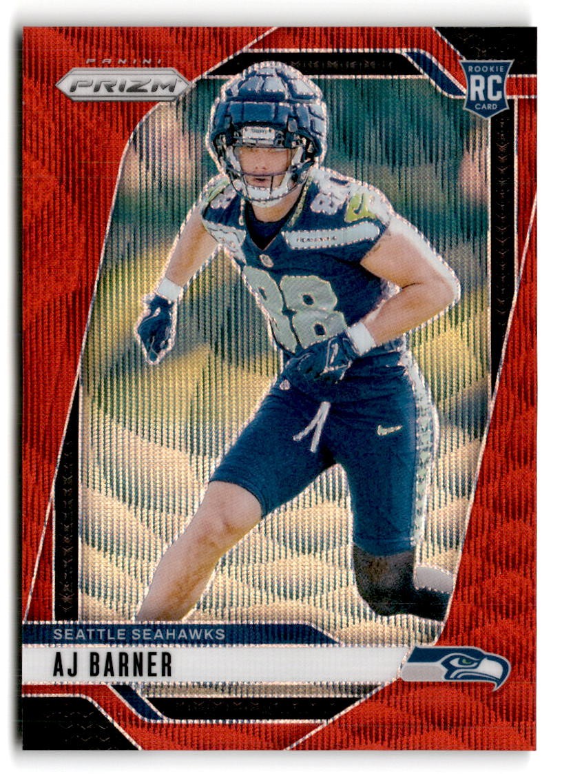 2024 Panini Prizm #304 AJ Barner Red Wave #/149