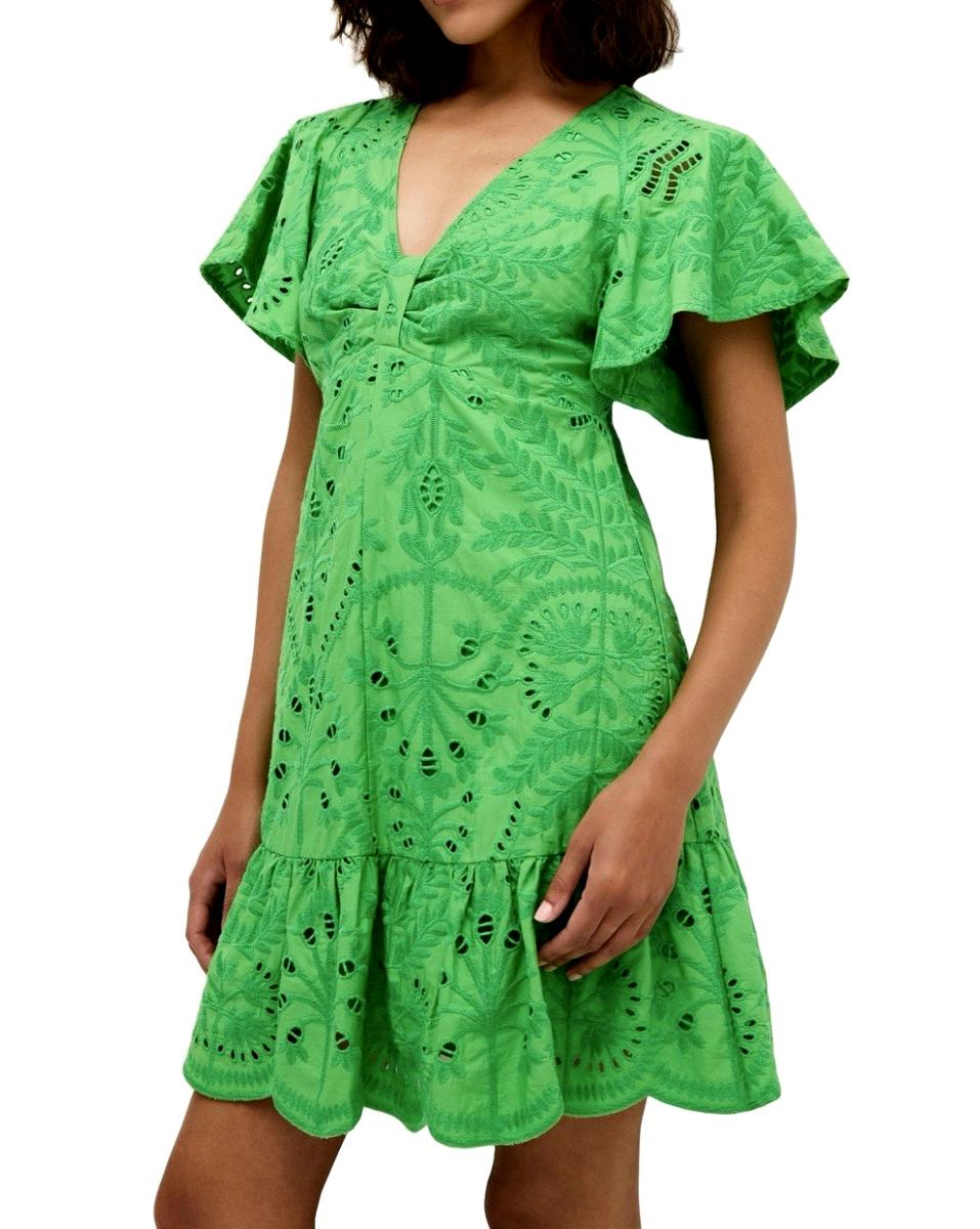 green emerald velvet dress ANITA DRESS – Marie Oliver main image 1