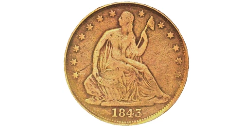 1843 seated liberty half dollar