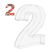 10" Acrylic Number Box 2 Reusable Display Fillable Charcuterie Tray, Clear