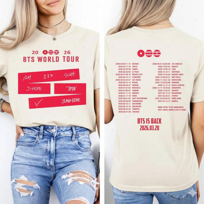 World Tour BTS 2026 T-Shirt, Bangtan Comeback 2026 Tee