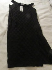 Urban Outfitters Black Checkered Material Dress Size Medium NWT