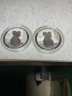 (2) 2017 Australia 1 oz. 999 Fine Silver Koala $1 Coin, BU in Plastic Capsule