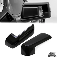 Black Top Half Mirror Cover For Chevy Silverado 1500/GMC Sierra 1500 2019-2025