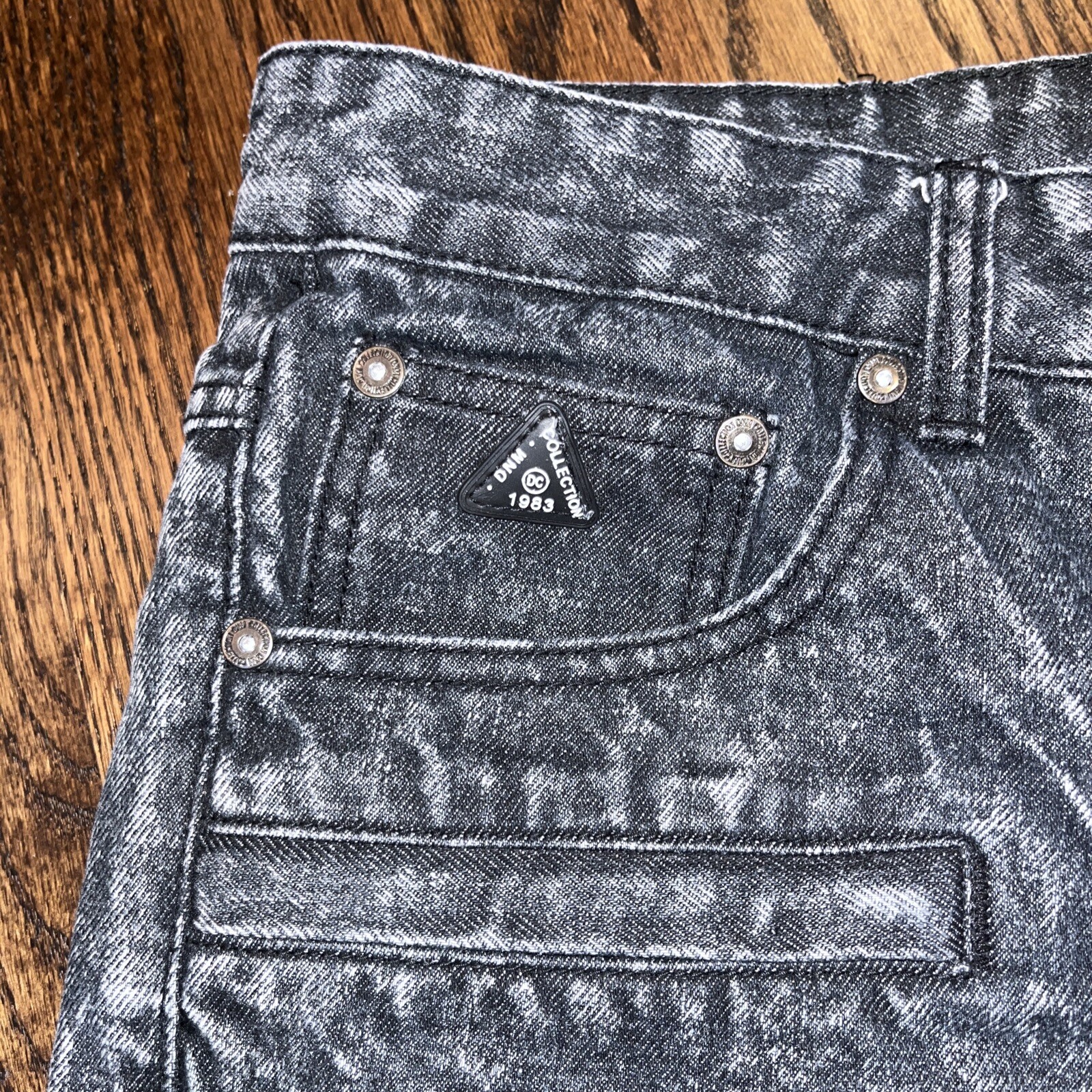 DNM Collection Original Size 34 Men Mid Rise Shorts Jeans Black Stone Wash Denim - View 2