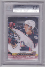 22-23 UD SERIES 1 GRADED 7.5 UD CANVAS YOUNG GUNS KENT JOHNSON #C91 BLUE JACKETS