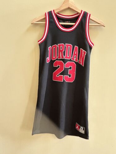 NEW NIKE Jordan 23 Jersey Dress Black Size Medium (10/12), Basketball Bulls - Picture 2 of 9