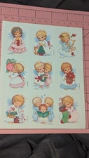 Vintage Gibson Stickers Christmas Angels 1 Sheet