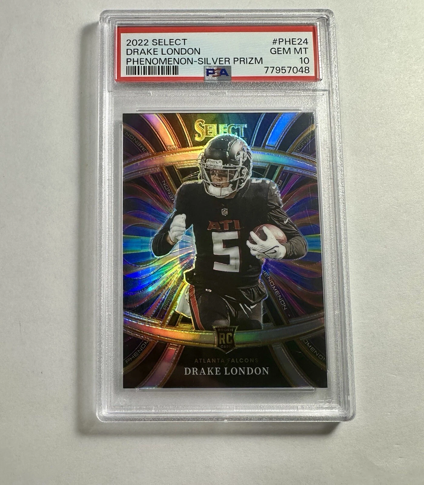 Drake London Panini Select Phenomenon #PHE24 Silver Prizm