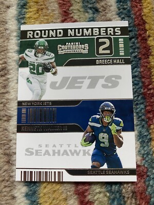 2022 Panini Contenders #RN-HW Breece Hall / Walker III Round Numbers Emerald