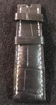 Authenitc Patek Phillipe 1/2 Watch Strap Black 20mm 20/16 READ
