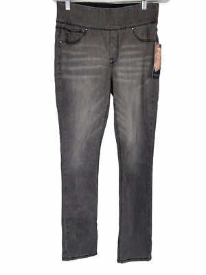 Laurie Felt Women's Tall Charcoal Silky Denim Straight Leg Jeans Grey TXXS Size 