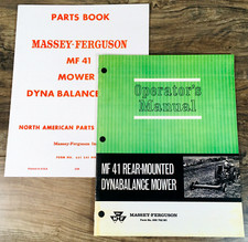 Massey Ferguson 41 Rear-Mounted Sickle Bar Mower Parts Operators Manual Service