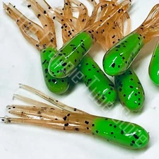 1.5" Core-Dipped™ Crappie Jig Tube 50 Pack  Grasshopper