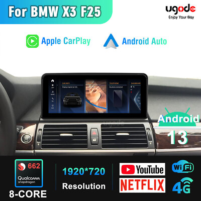 Android 13 Screen Carplay GPS For BMW X5 X6 E70 E71 Car Stereo Multimedia 10.25''