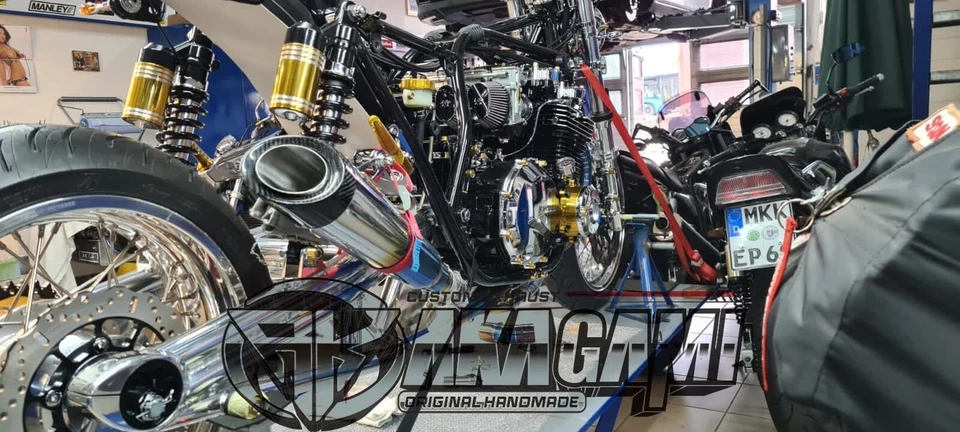 Escape personalizado 4 em 1 compatível com Kawasaki Kz1000/Kz900LTD - Aço inoxidável - Imagem 4 de 4