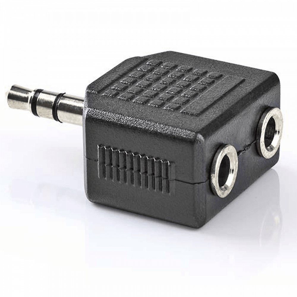 3.5mm Stereo Jack Plug Male to 2x 3.5mm Stereo Socket Female Splitter Adapter PP