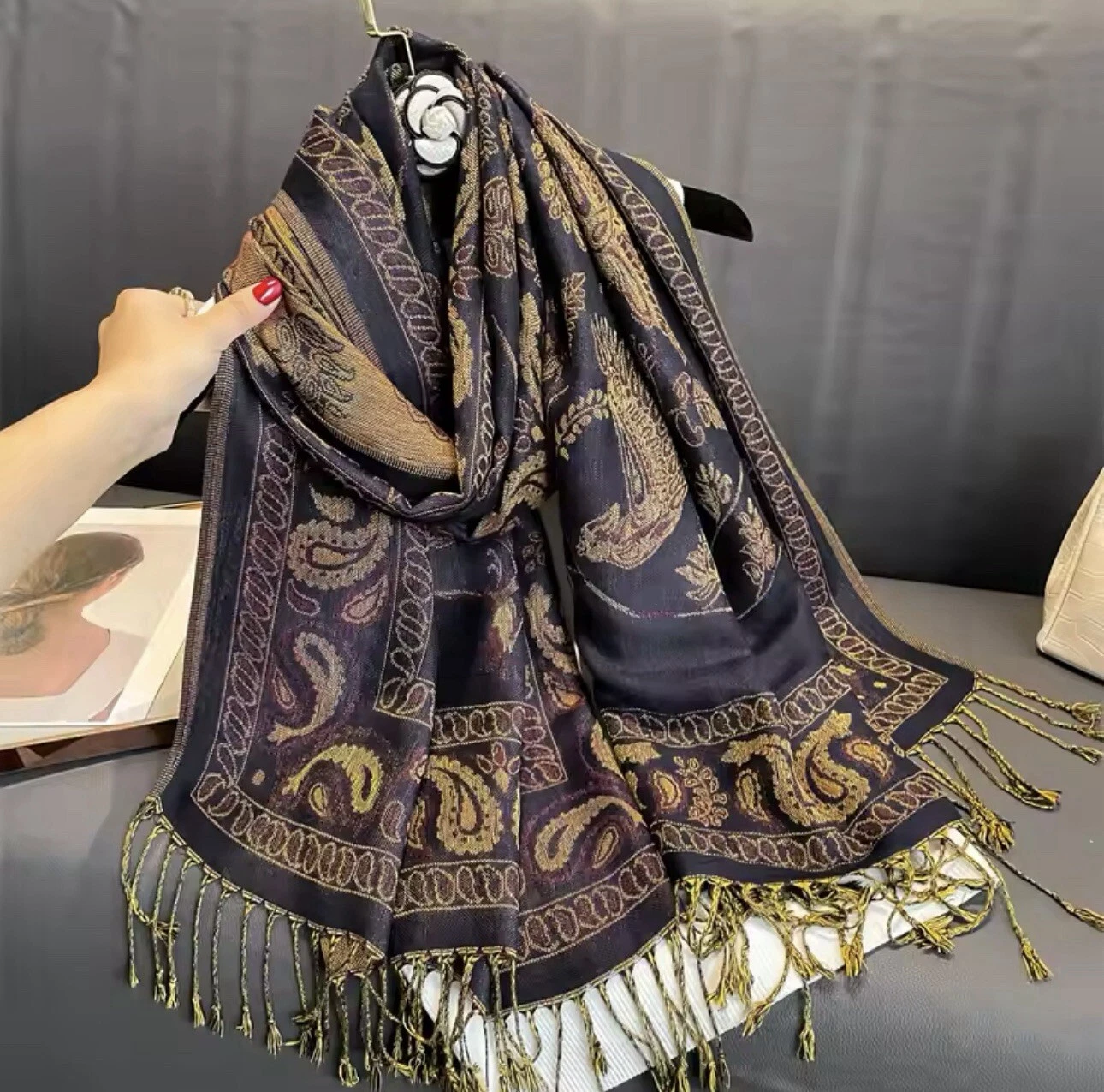 New Thick Luxury Cashmere Pashmina Warm Winter Scarf Female Foulard Shawl UK