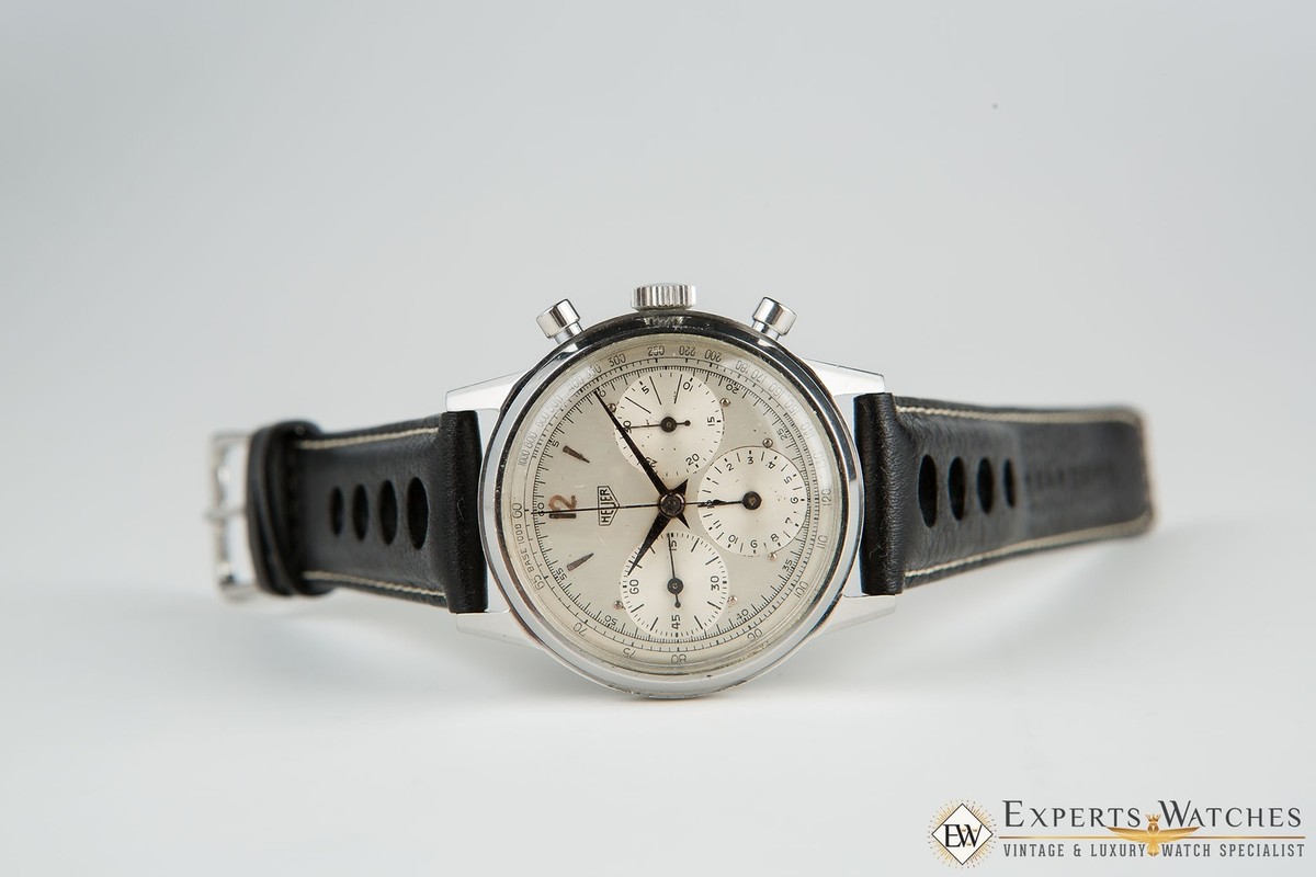 Serviced 1940's Vintage Heuer 2447 Chronograph Valjoux 72 Pre-Carrera  Military