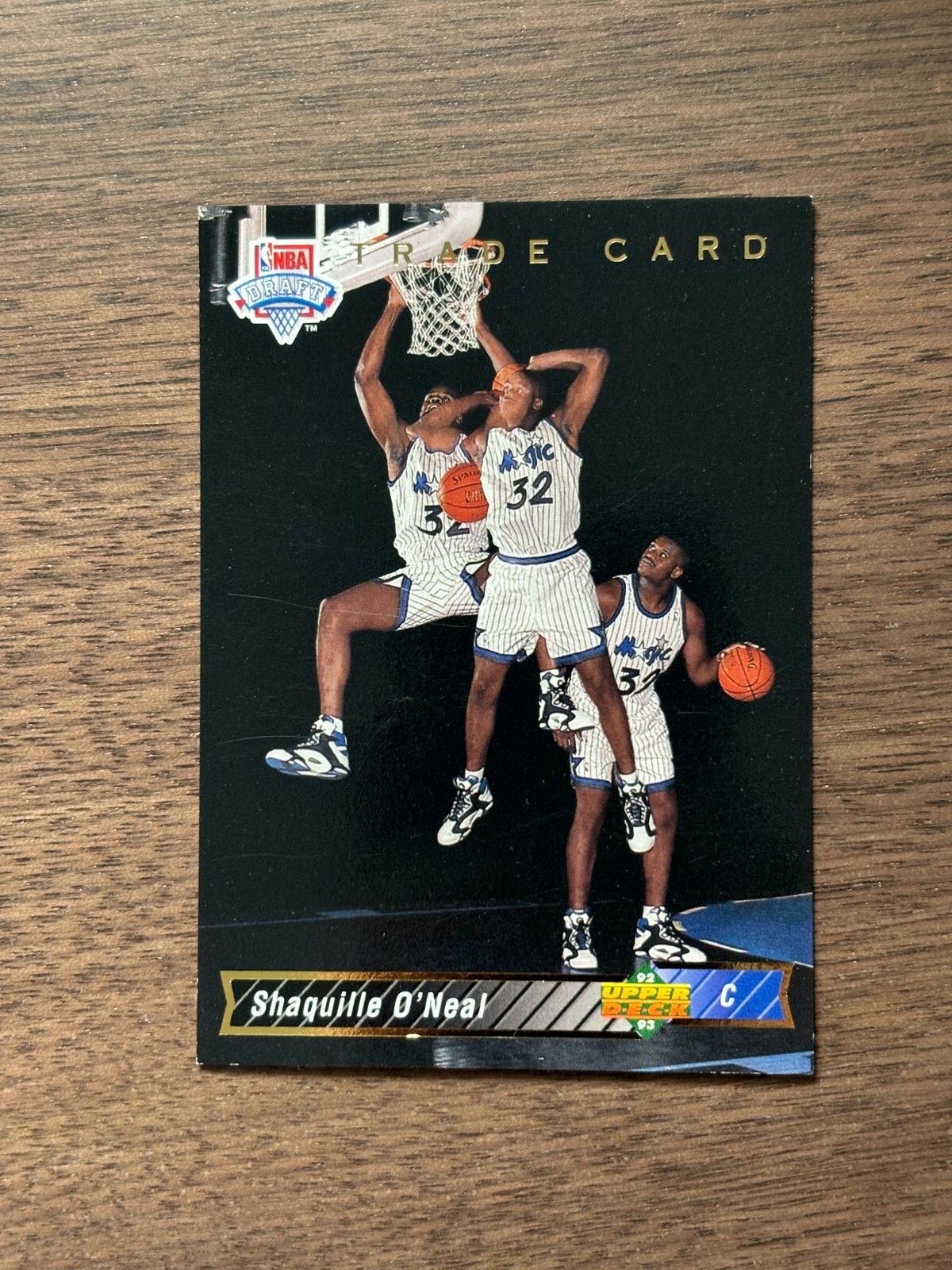 1992 Upper Deck Trade Card #1b Shaquille O'neal ROOKIE CARD