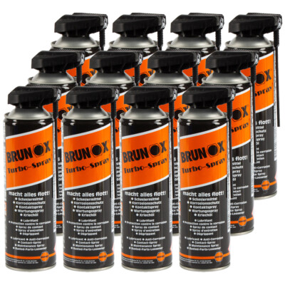 12x 500ml BRUNOX Turbo Spray Multifunktionsöl Rostlöser Kriechöl Schmieröl