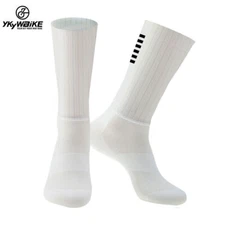 YKYWBIKE Anti Slip Silicone Aero Socks Cycling Socks Bicycle Sport Running Bike 