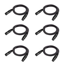 3.2 ft Flexible DMX Cable, Gold-Plated 3 Pin Male to Female XLR Cable DMX Wir...