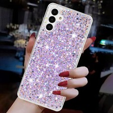 For Samsung Galaxy A15 A14 A05 A23 A25 A54 A35 Sparkle Bling Glitter Case Cover