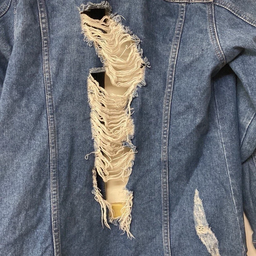 Chaqueta vaquera Papaya para mujer talla M mediana azul envejecida Foto 3 de 4