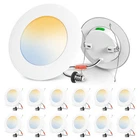 1/12 Pack Led Recessed Lights 5CCT 6 inch 12W Ultra-Thin Dimmable Ceiling Lamps