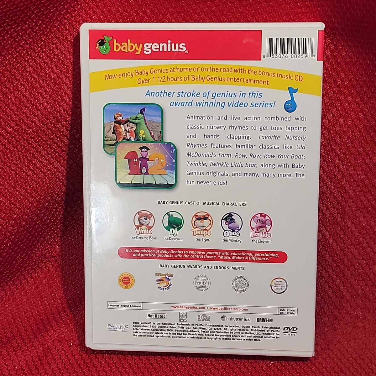 FAVORITE NURSERY RHYMES Baby Genius classic sing a long MUSIC CD