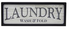 Laundry Wash  Fold Farmhouse Sign Shelf Sitter Rustic Wall Art Home Decor Print