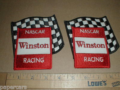 2 original Winston Racing NASCAR Stock Car driver Uniform jacket Patch lot 5''