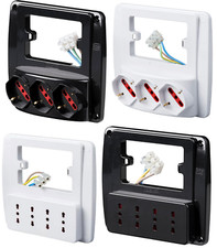MULTIPRESA CIABATTA DA PARETE EMILIA SMART - BIANCA NERA 3 E 4 PRESE SCIUKO BIV