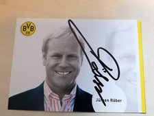 J�RGEN R�BER - BORUSSIA DORTMUND - ORIG. AUTOGRAPH CARD - SIGNED