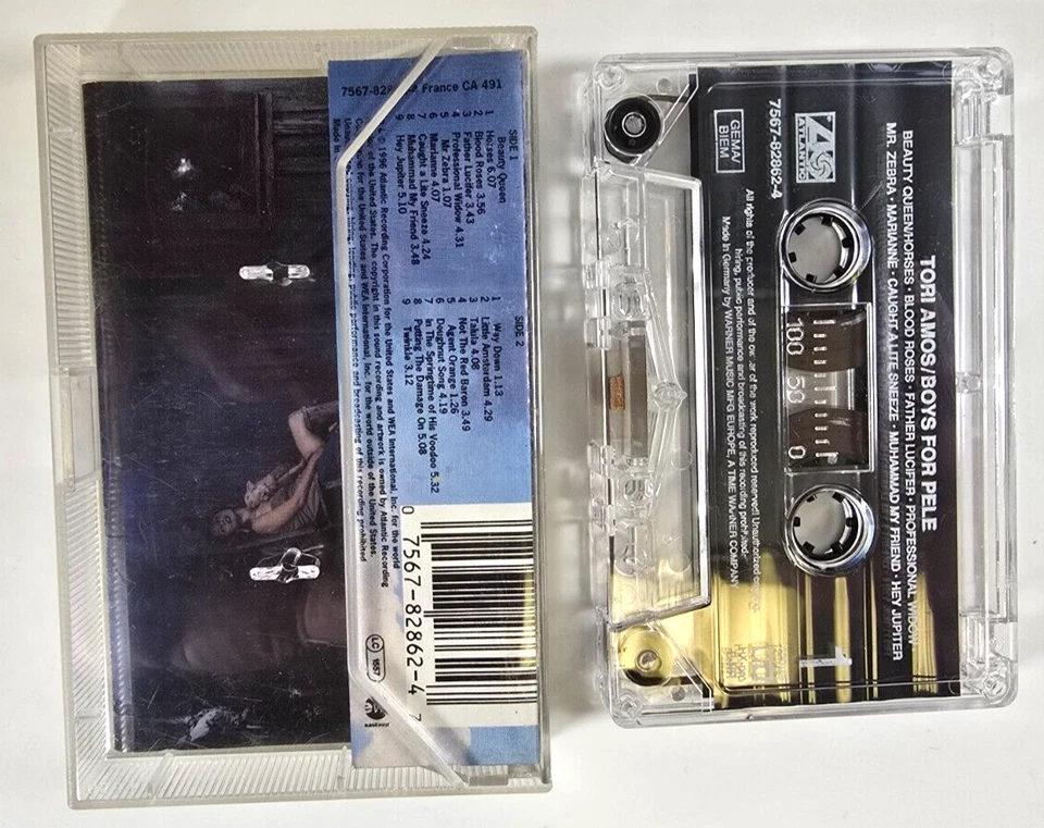 Tori Amos Boys For Pele Cassette Tape 1996 on Atlantic in Jewel Case Dolby XR - Изображение 2 из 4