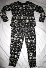 Nightmare Before Christmas 2 Pc Pajama Set Sleepwear Size L Jack Sally Zero