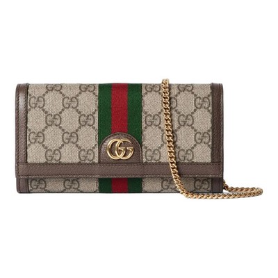 Gucci Ophidia Double G Shoulder Wallet Women's 7.4x1.3x4 in