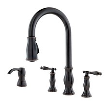 Pfister F-531-4HN Hanover 1.8 GPM Pull Down Spray Kitchen Faucet - Bronze