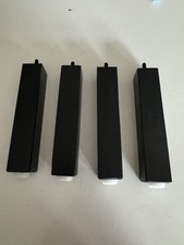 Black Square Furniture Legs Set of 4, 8” Wood Feet Replacement