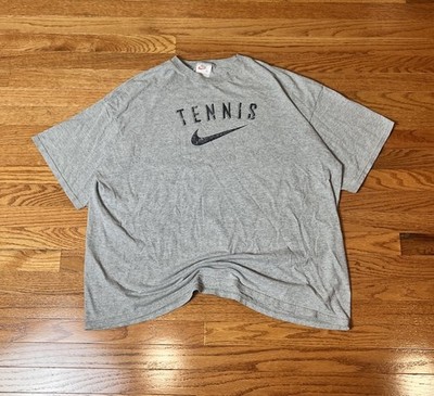 Vintage 1990s Nike Tennis Graphic Tee Made In USA Size XXL