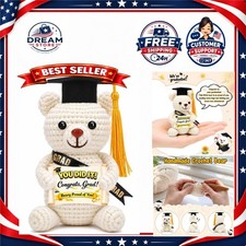 Graduation Teddy Bear Plush 2026 Handmade Grad Gift with Cap and Sash