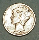 U.S.A ( 1 ) COIN  DIME  1944  0.9000  SILVER  VERY FINE
