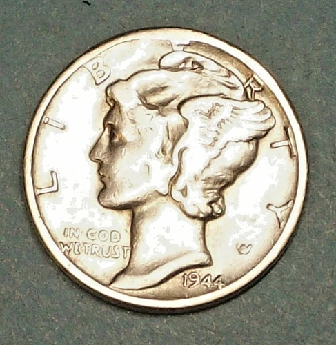 U.S.A ( 1 ) COIN  DIME  1944  0.9000  SILVER  VERY FINE