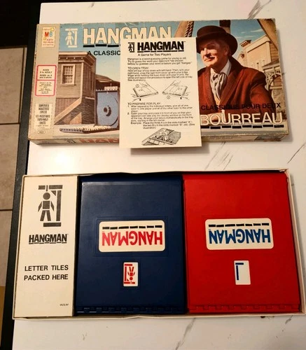 RARE VINTAGE 1974 Hangman Board Game Milton Bradley COMPLETE Excellent Condition