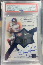 2020 Panini Flawless Daniel Jones Auto Laundry Tag Player Worn Star Swatch 3/3🔥