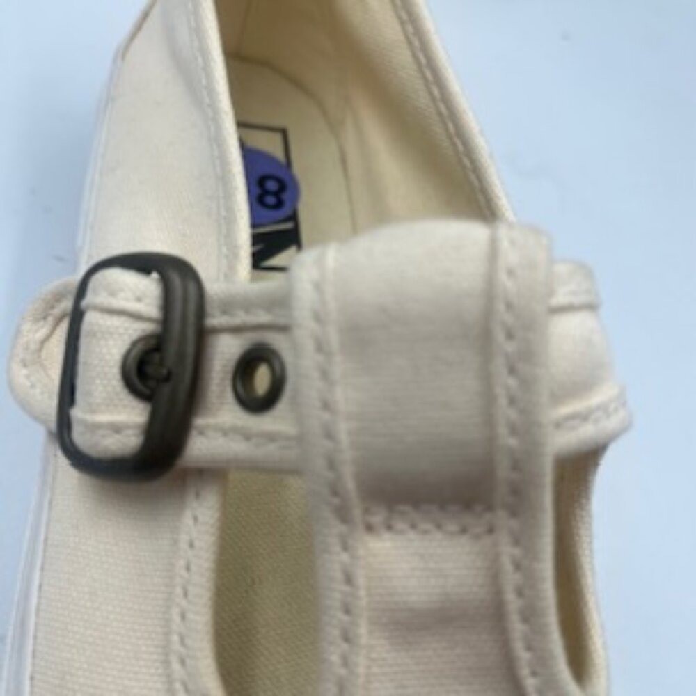 NEW Vans Mary Jane Sneakers Women's Sz 7 Style 93 Ivory Canvas NWOB thumbnail 4